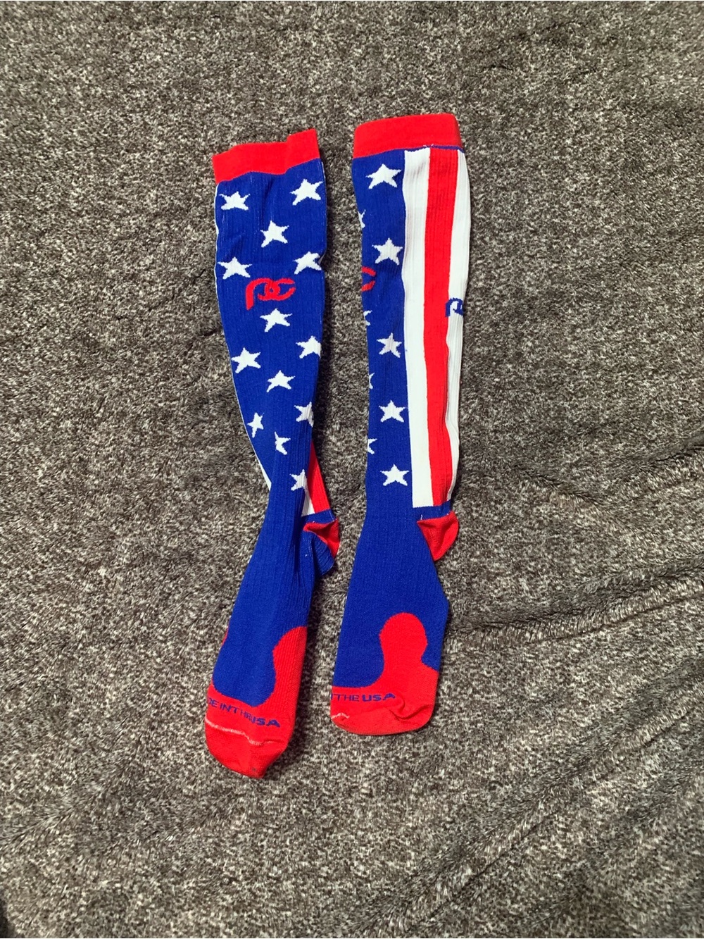 Patriotic Blue & Red Compression Socks - Men